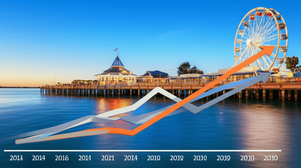Data from a CBRE report projects Geelong's population will increase by between 40,000 and 87,000 people by 2030, indicating a significant weekly influx of new residents.