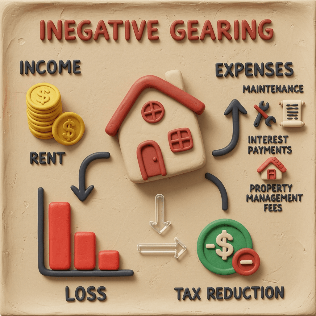 Negative gearing allows property investors to deduct net losses from their investment properties against their taxable income, a key strategy in Australian real estate.