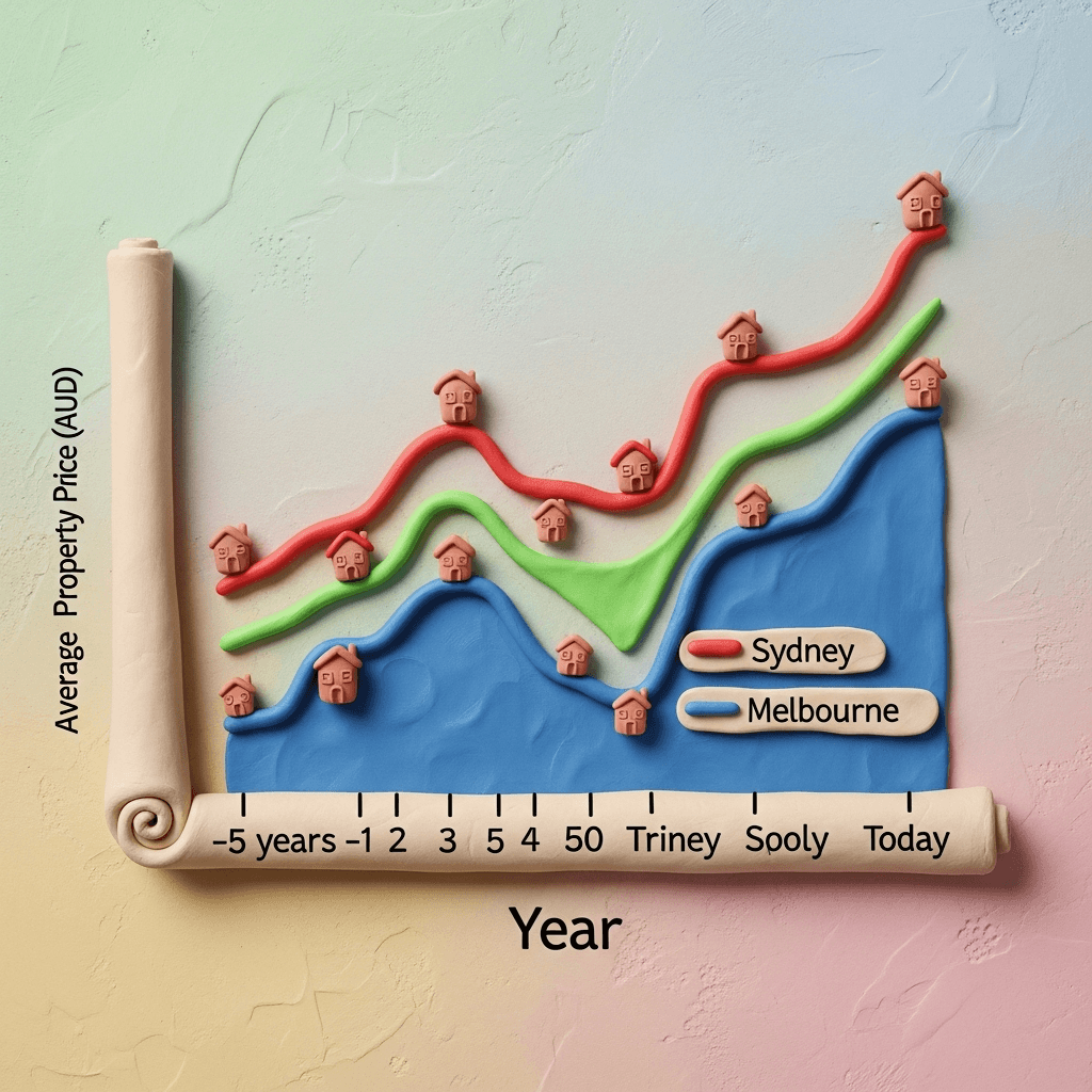 The significant price disparity between Sydney and Melbourne's property markets suggests Melbourne is undervalued and poised for major growth.