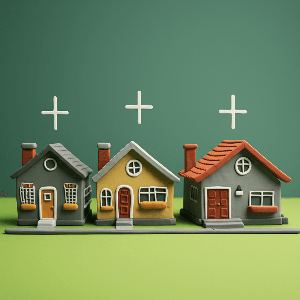 The alternative strategy involves purchasing three affordable houses in regional areas, which collectively generate a positive cash flow of over $4,000 annually after all expenses.