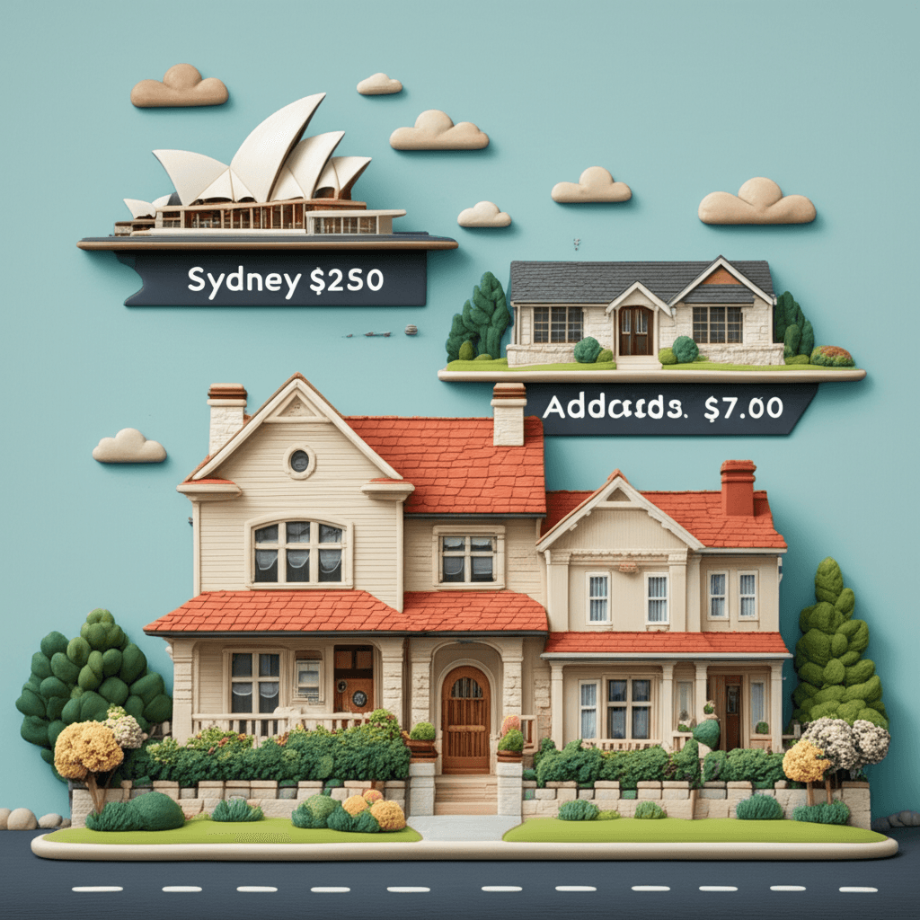 An elegant infographic showing the top 5 highest property sales in Sydney for 2023