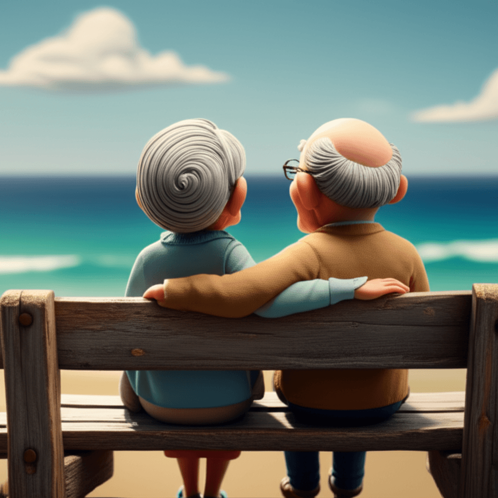 An inspiring image of a relaxed, mature Australian couple enjoying a coastal view, symbolising a comfortable retirement.
