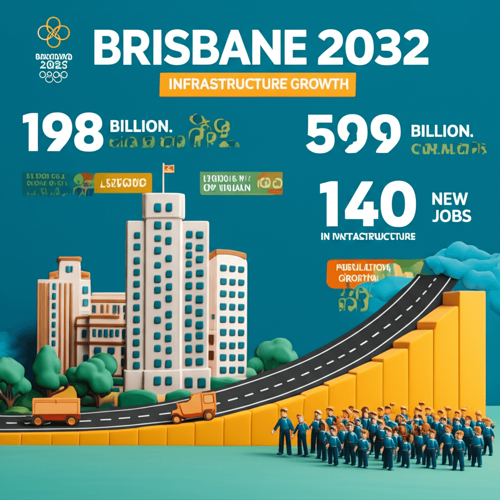 The Brisbane 2032 Olympics is projected to create 100,000 jobs and inject billions into infrastructure, driving significant demand in the property market.