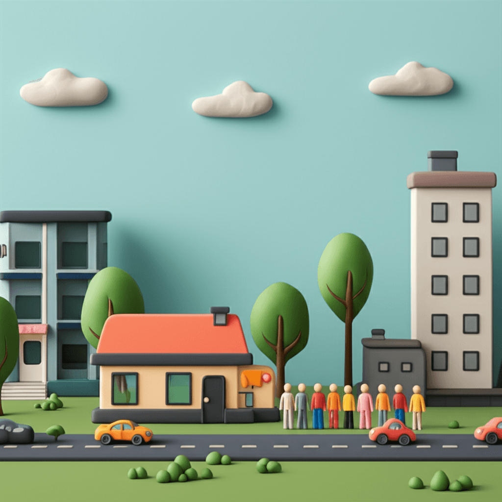 A clean infographic illustrating the key drivers of property market growth like population, infrastructure, and jobs