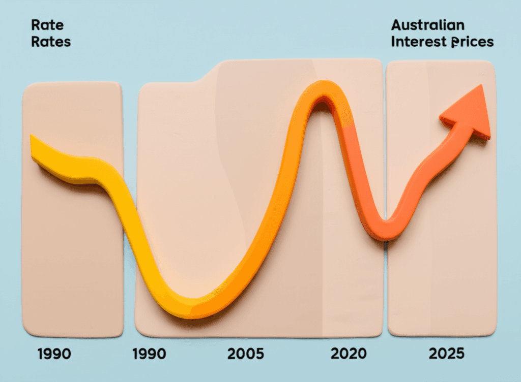 Historical data shows a clear correlation where periods of significant interest rate cuts in Australia have been followed by substantial increases in property prices.