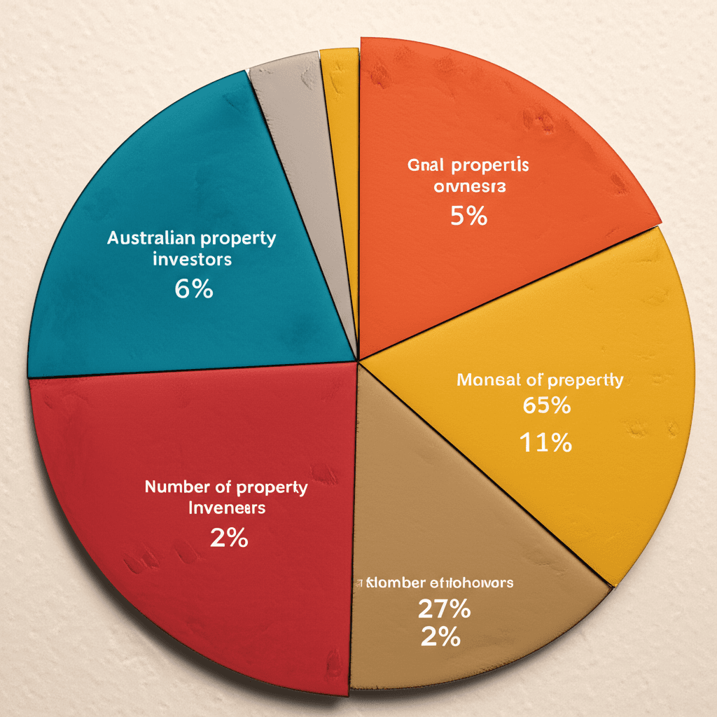 A pie chart showing the percentage of Australian property investors by number of properties owned, based on ATO data.