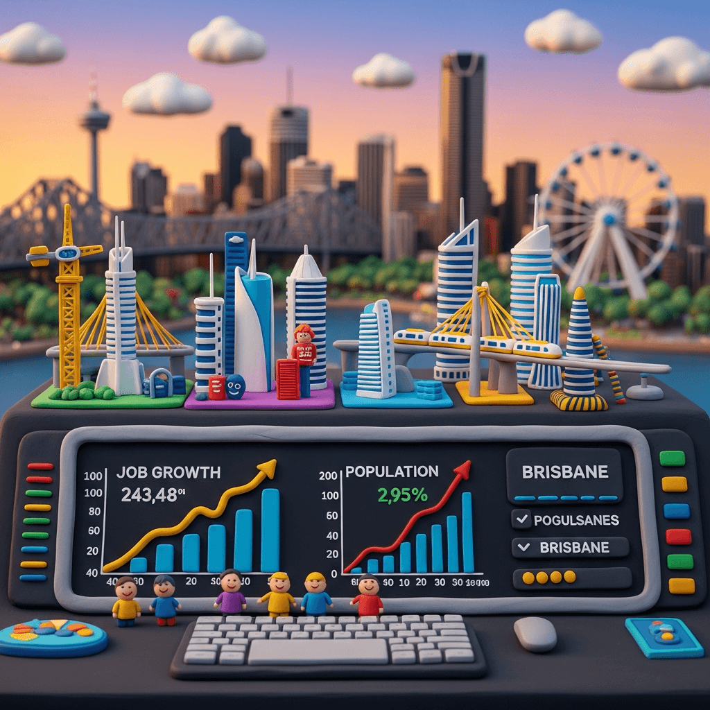Brisbane's economy is showing strong signs of growth, with robust job creation and positive population trends, making it an attractive market for property investors.