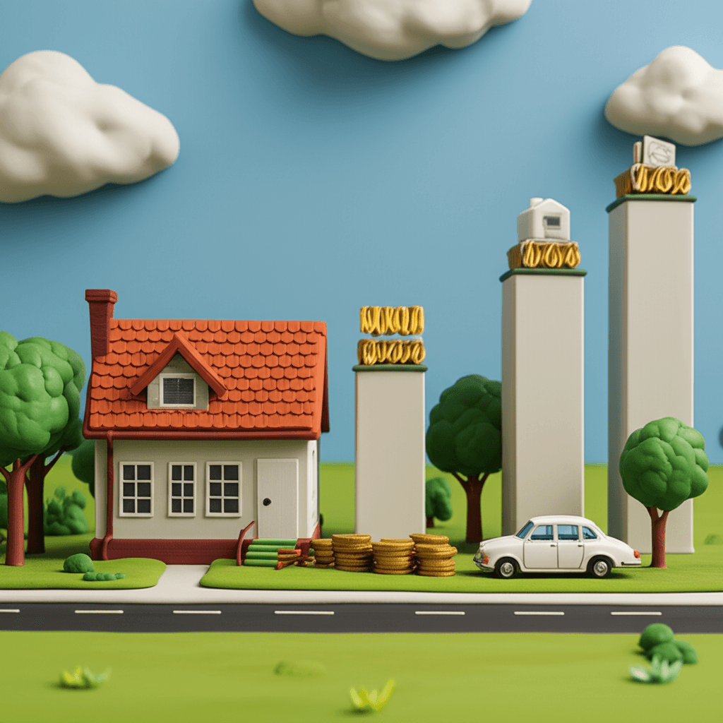 An infographic illustrating how a property's value increases, creating accessible equity that can be withdrawn as a tax-free loan